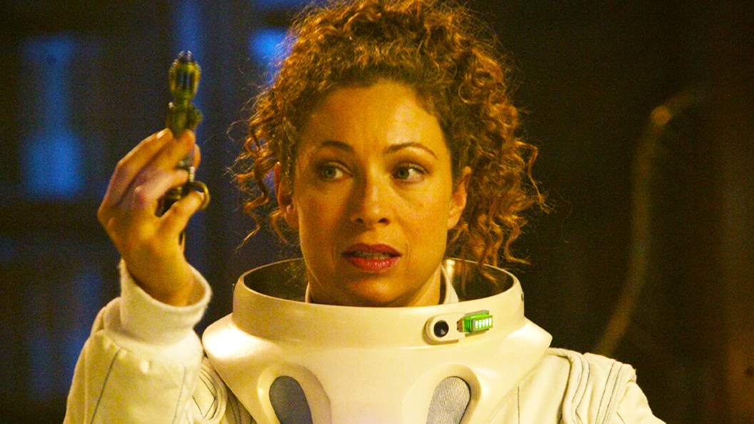 River Song with her sonic screwdriver in Doctor Who