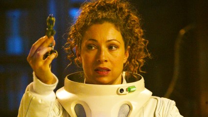 River Song with her sonic screwdriver in Doctor Who