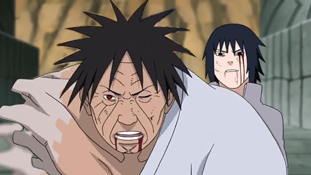 Sasuke staring down Danzo