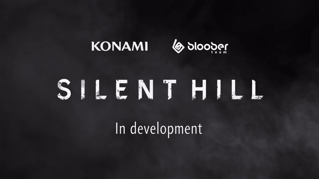 The teaser image for the Silent Hill remake, showing logos over a smoky background.
