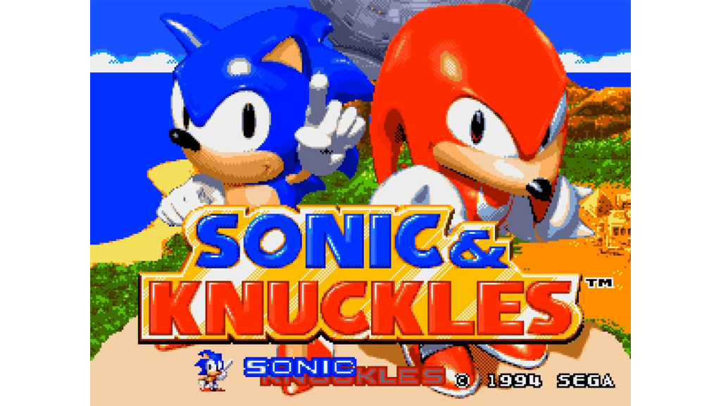 The title screen from Sonic & Knuckles