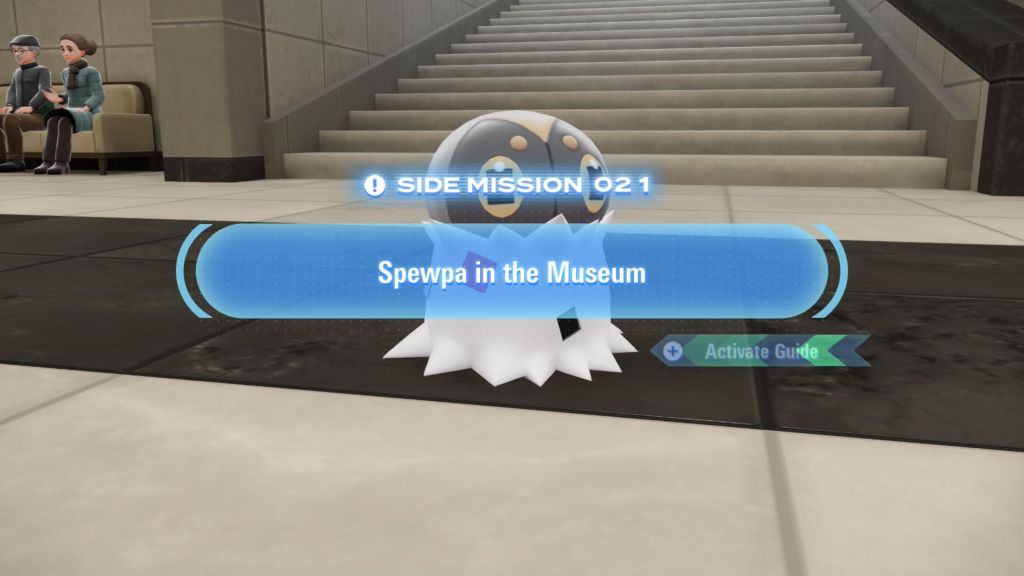 Spewpa in the Museum Side Mission Pokemon Legends Z-A