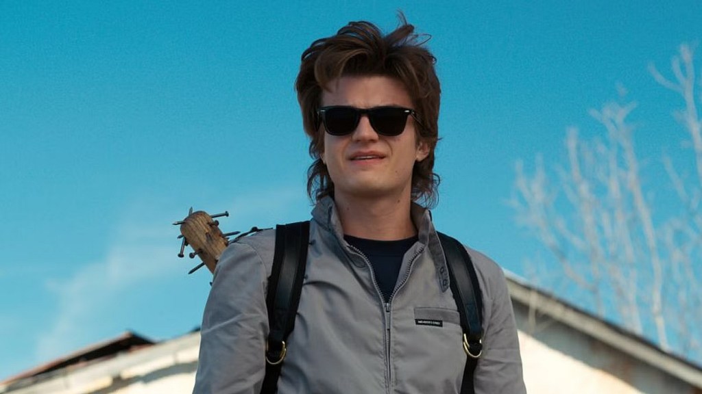 Joe Keery as Steve Harrington wearing sunglasses in Stranger Things