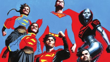 Superman and the Super-Family Heroes Posing