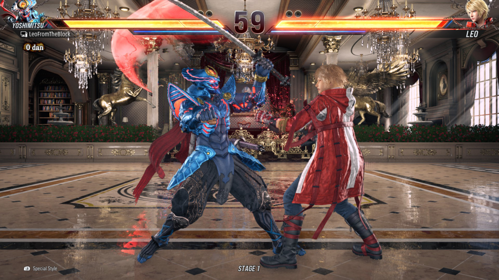 A screenshot from Tekken 8 on the PlayStation 5, showing two fighters.