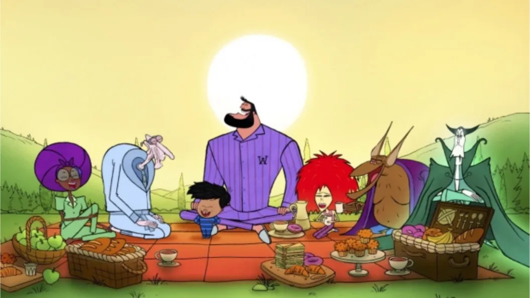 The Bat-Fam on a picnic