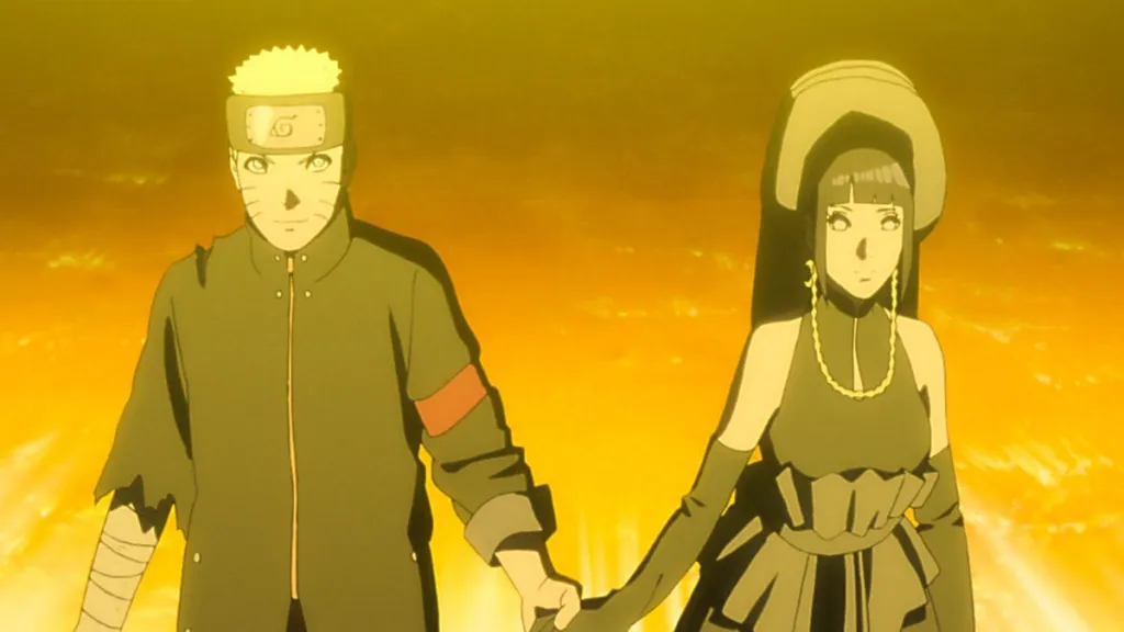 Naruto and Hinata holding hands