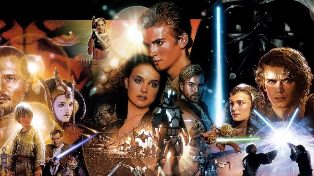 Posters from the Star Wars prequel trilogy