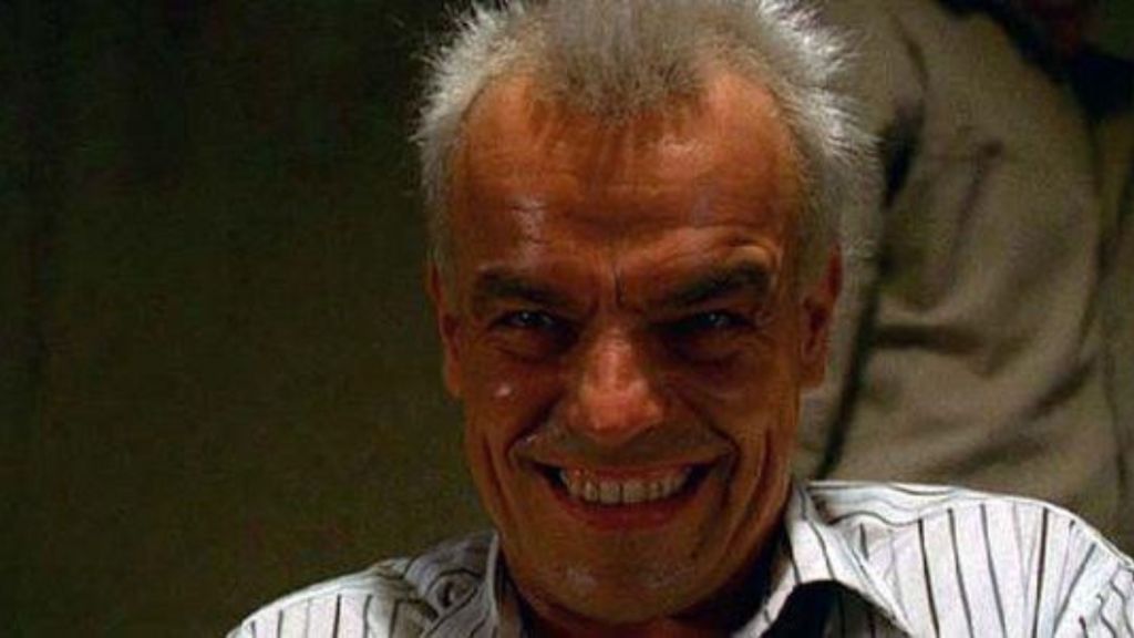 Twin Peaks Leland with an evl, possessed smile