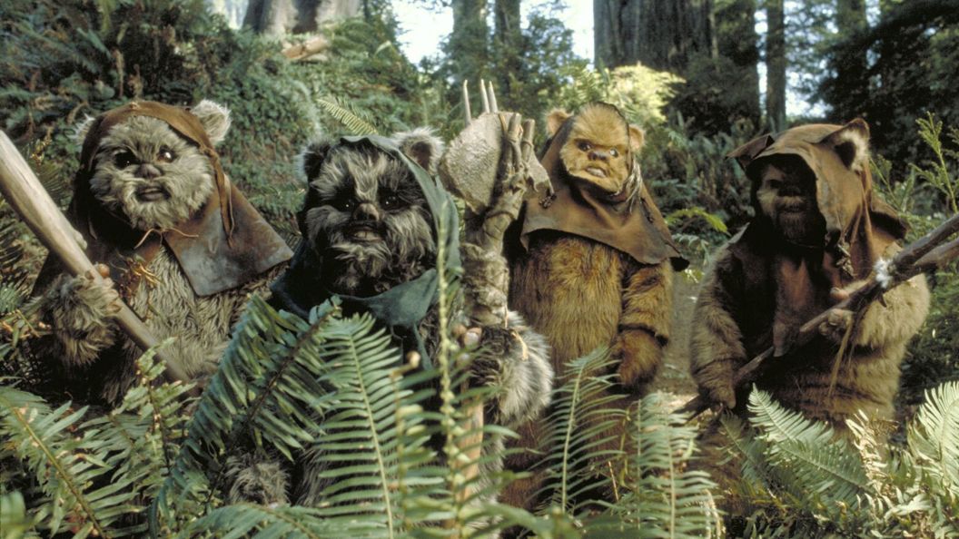 Wicket and the Ewoks in Ewoks The Battle for Endor