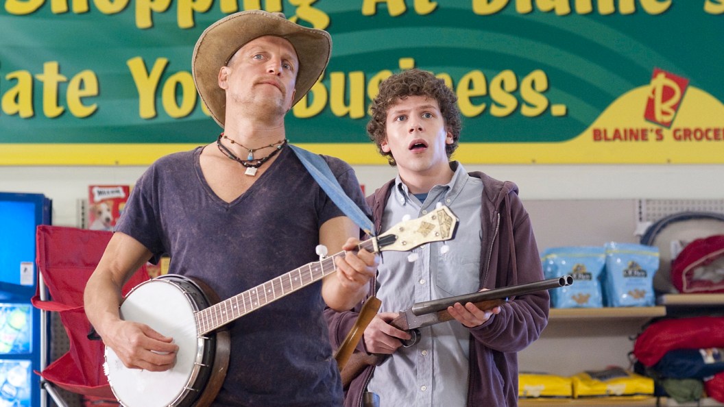 Woody Harrelson and Jesse Eisenberg in Zombieland