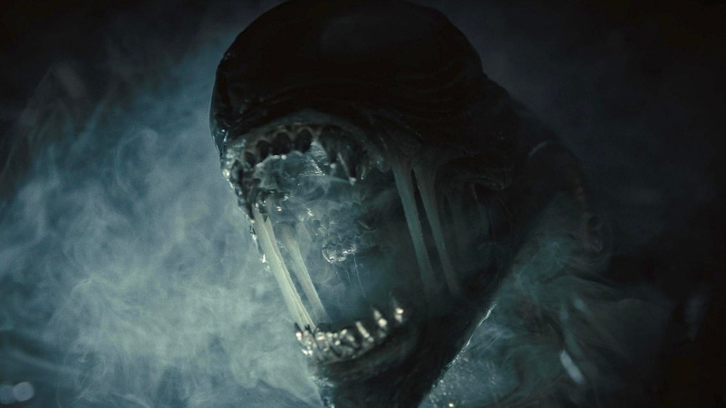 Closeup of xenomorph mouth in Alien: Romulus