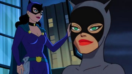 Split image of Catwoman in Batman: Caped Crusader and Batman: The Animated Series
