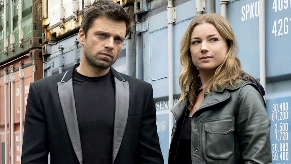 Sebastian Stan and Emily VanCamp in The Falcon and the Winter Soldier