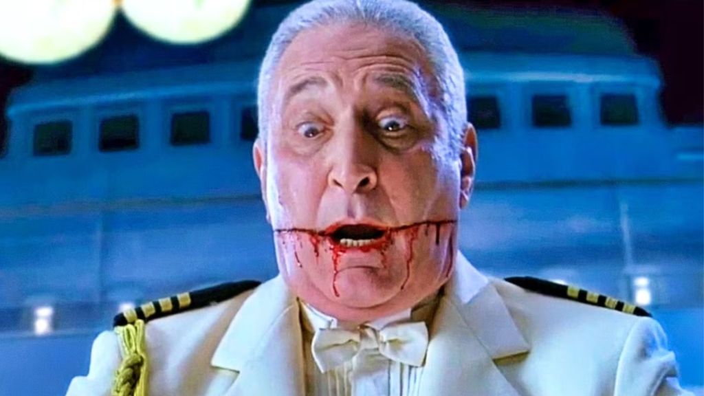 A man with a cut on his face in Ghost Ship.