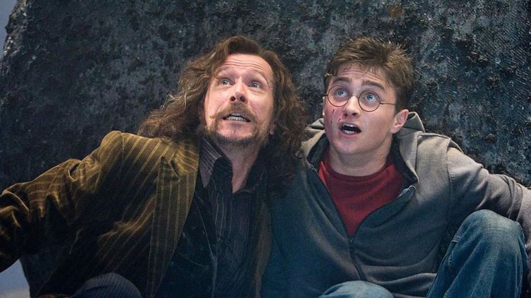 Harry Potter and Sirius Black together.