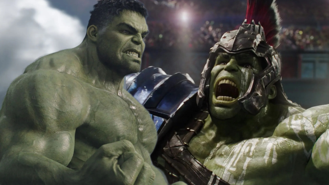 Split image of Hulk at different points in the MCU