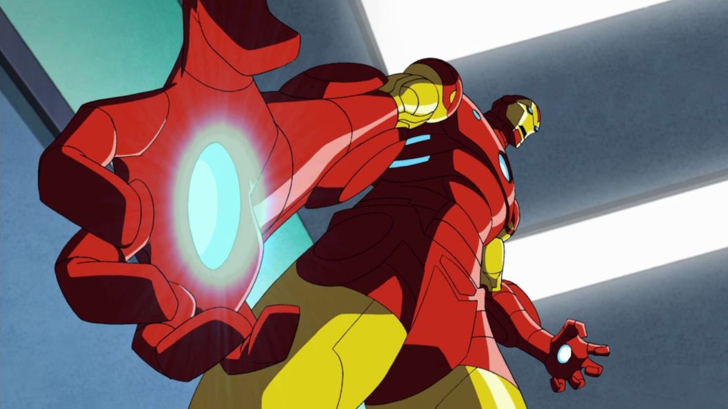 Iron Man using his repulsor.