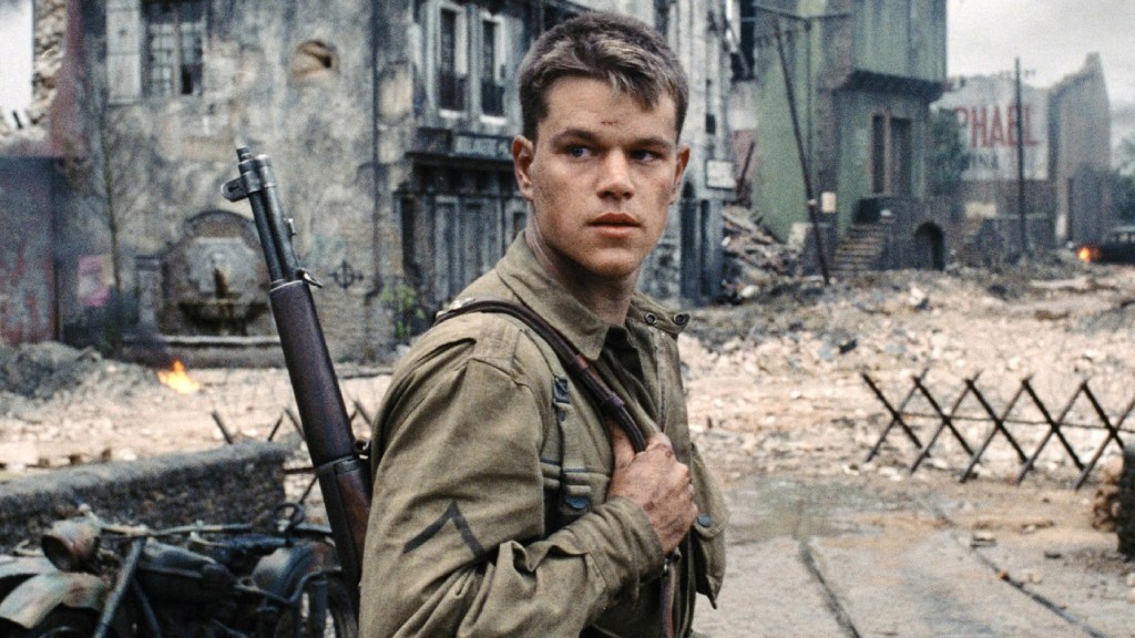 Matt Damon as Private Ryan in Saving Private Ryan (1998)