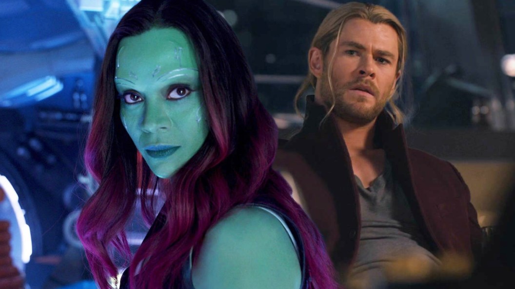 Split image of Gamora and Thor in the MCU