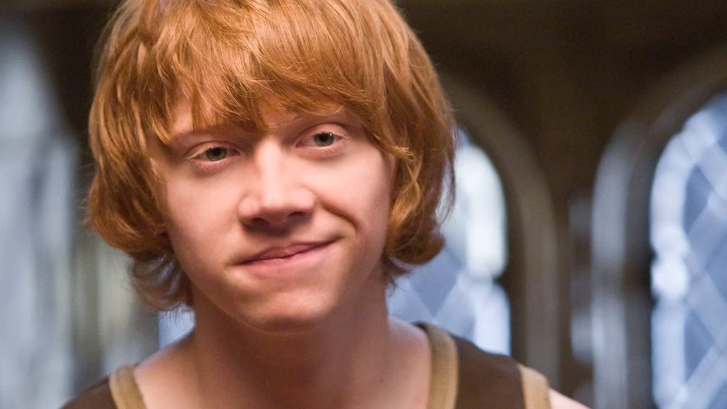Rupert Grint as Ron Weasley in the Harry Potter movies