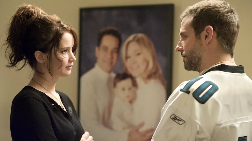 Jennifer Lawrence and Bradley Cooper in Silver Linings Playbook