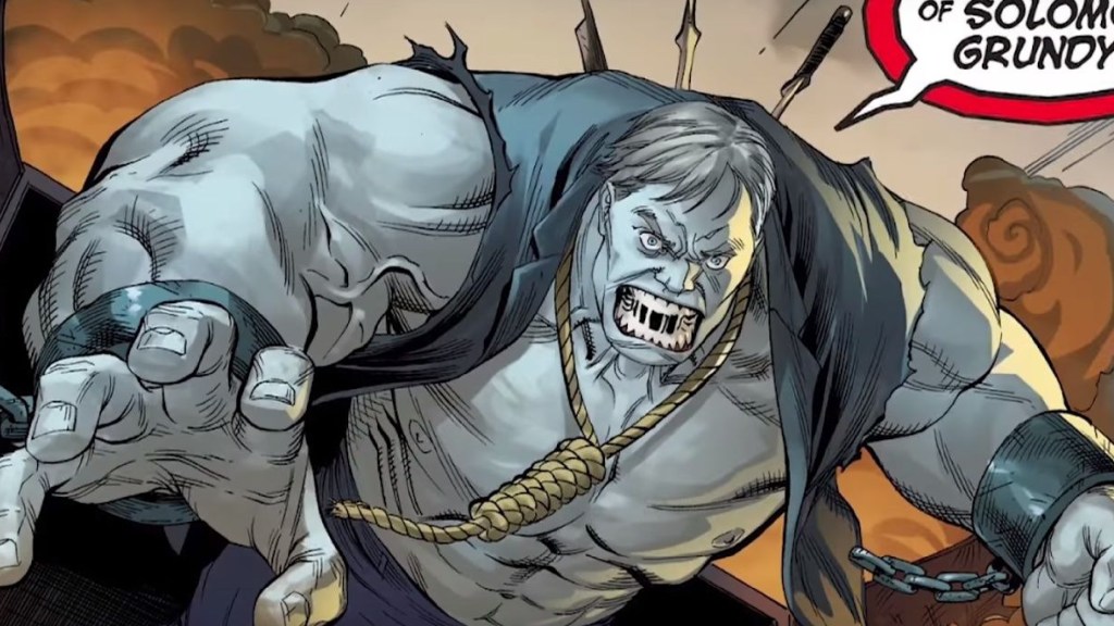 Solomon Grundy on a rampage in DC Comics