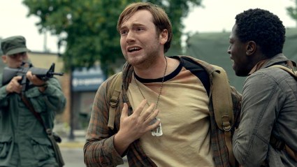 Cooper Hoffman and David Jonsson in The Long Walk