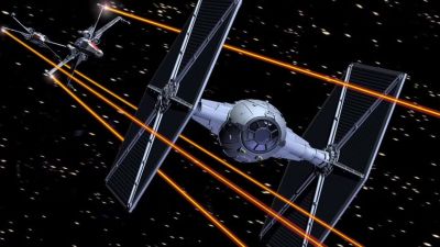 Tie Fighters in Star Wars.