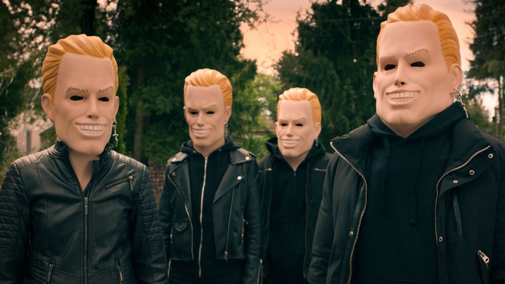 Four people in masks in Totally Killer