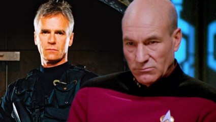 Split image with stills from Stargate SG-1 and Star Trek: The Next Generation