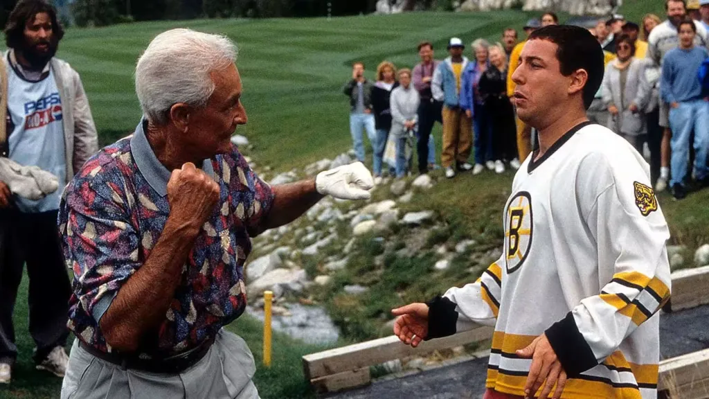 Adam Sandler and Bob Barker in Happy Gilmore