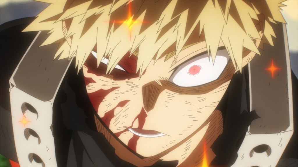Bakugo bleeding in My Hero Academia Season 7
