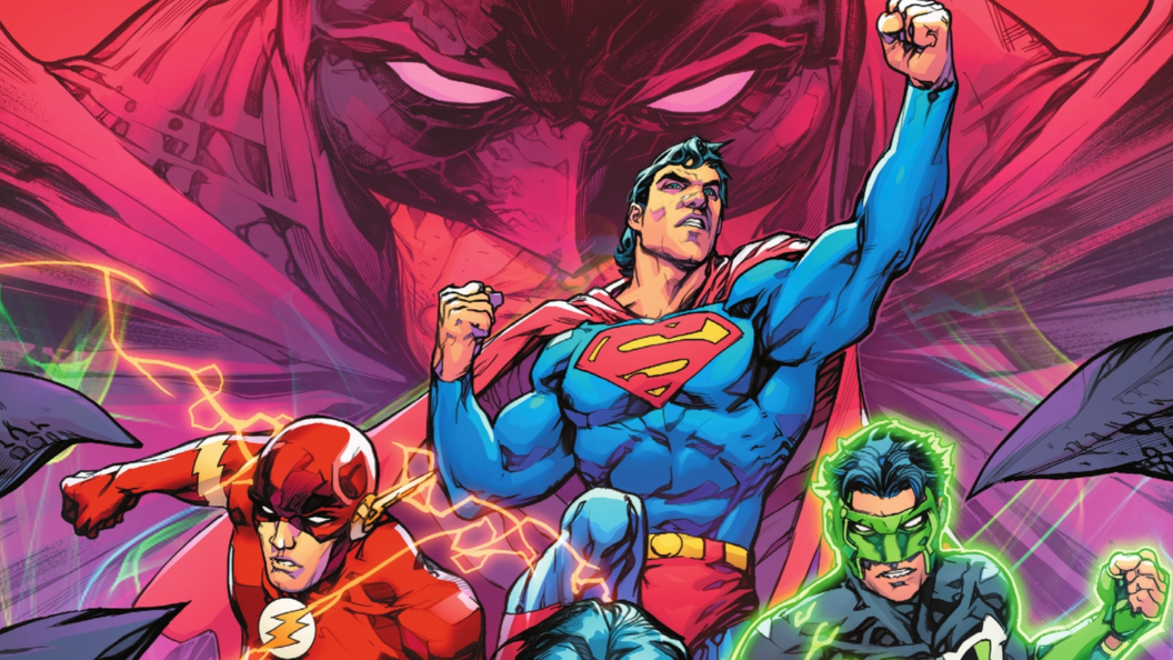 Batman Looming Behind the Justice League