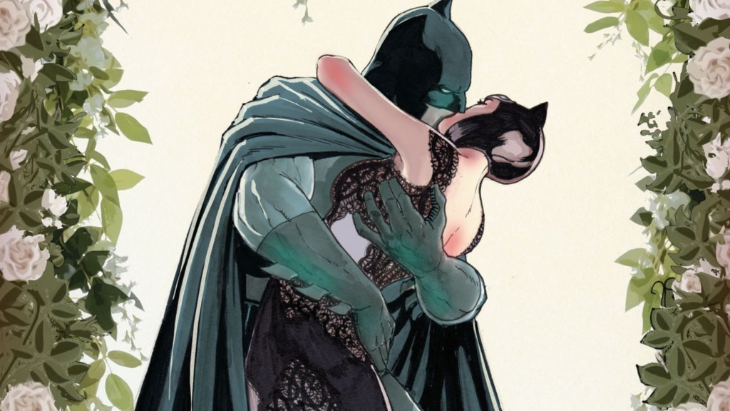 Batman and Catwoman Getting Hitched and Kissing