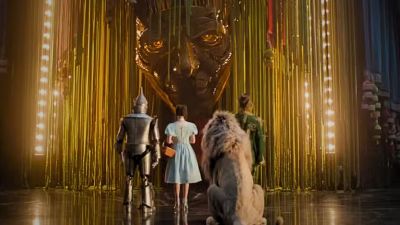 Dorothy, Cowardly Lion, Scarecrow, and Tin Man in Wicked: For Good