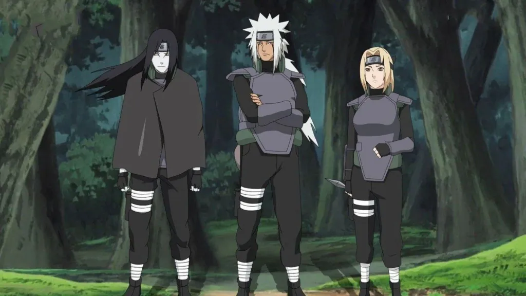 Orochimaru, Jiraiya, Tsunade Naruto