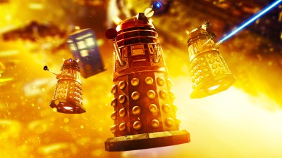 Daleks flying in Doctor Who
