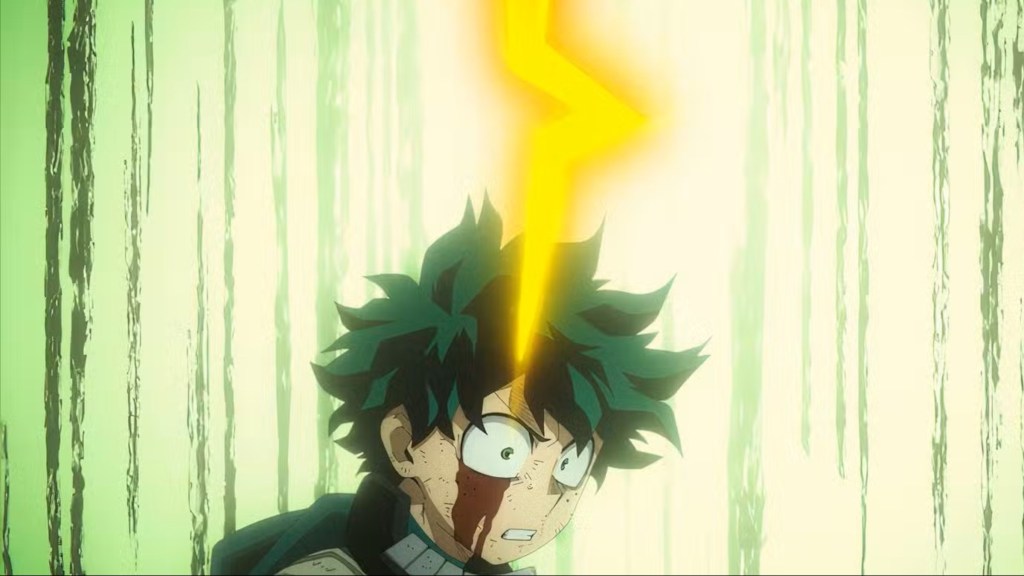 Deku bleeding and using Danger Sense in My Hero Academia
