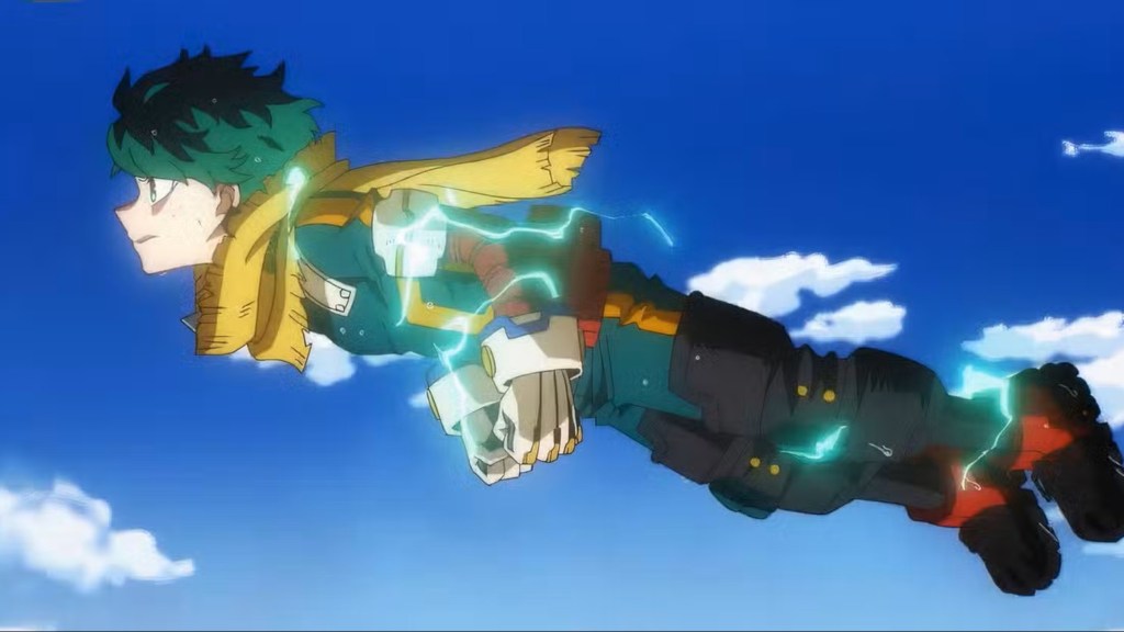 Deku using Float in My Hero Academia