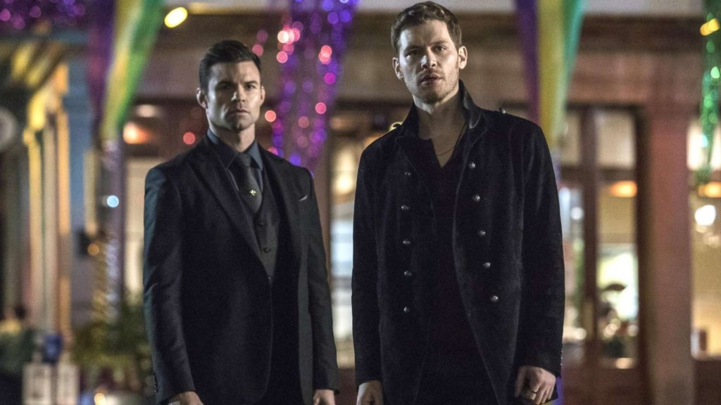Elijah and Klaus Mikaelson standing together in The Originals