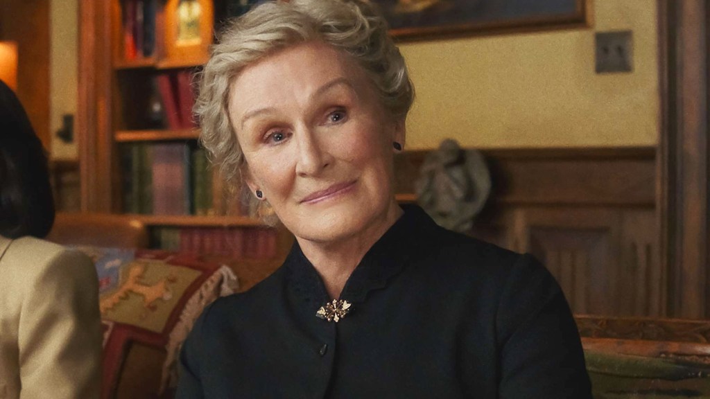 Glenn Close as Martha Delacroix in Wake Up Dead Man