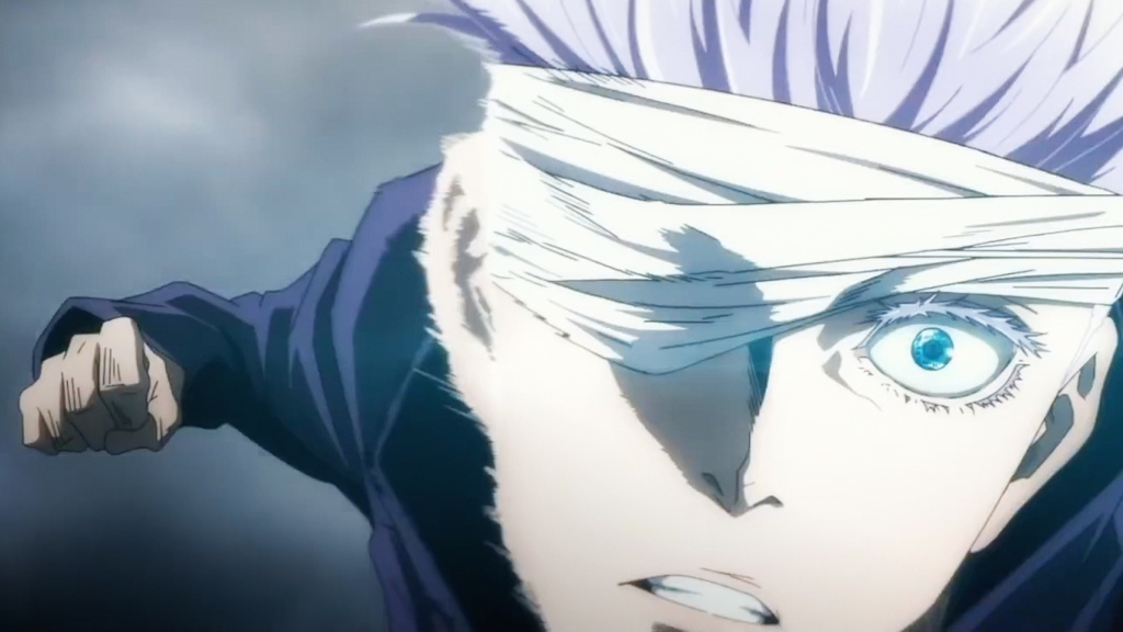 Gojo making a fist in Jujutsu Kaisen 0