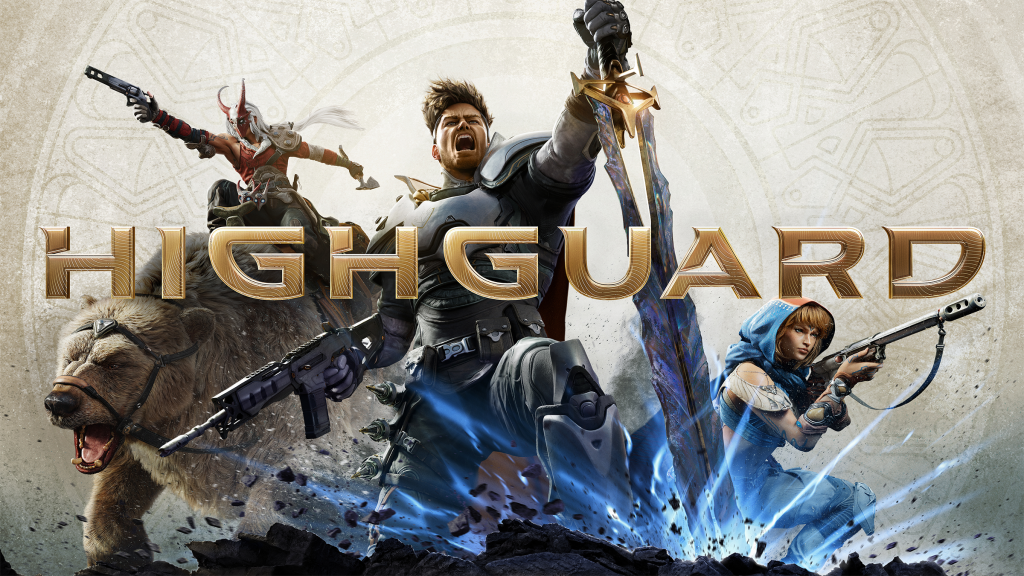 Promotional art for Highguard with its logo.