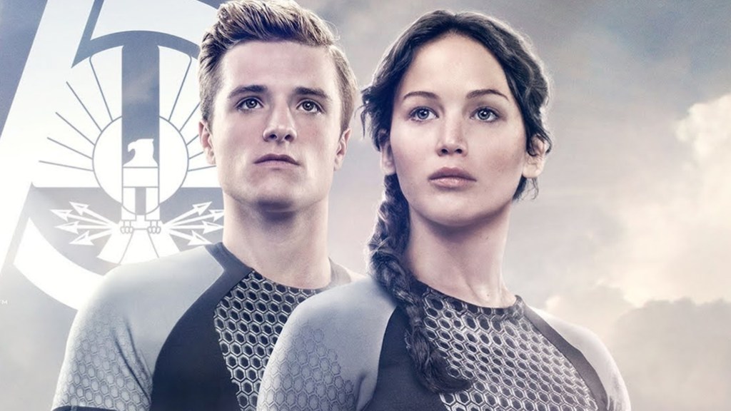 Jennifer Lawrence and Josh Hutcherson in The Hunger Games