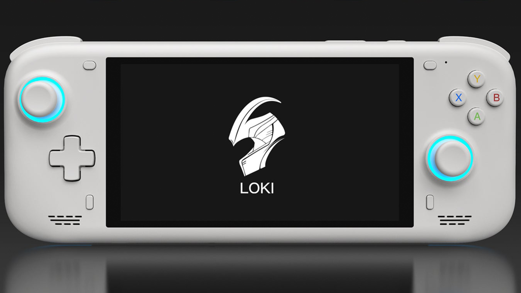 A screenshot of the Loki Zero, showing the device's logo on the screen.