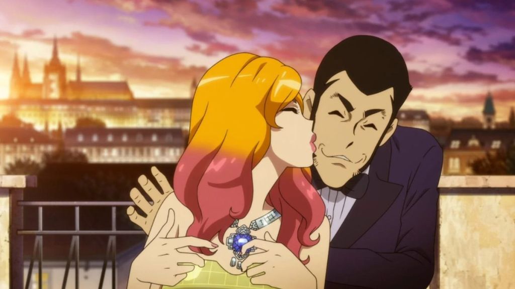 Lupin III getting kissed