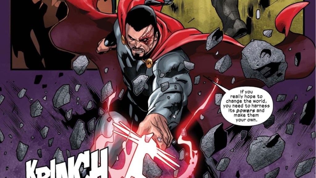 Mikhail Rasputin attacking with an energy sword