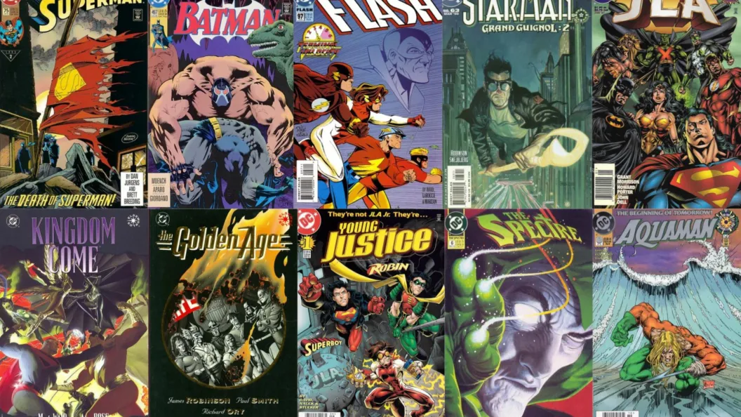 A bunch of DC Comics from the '90s