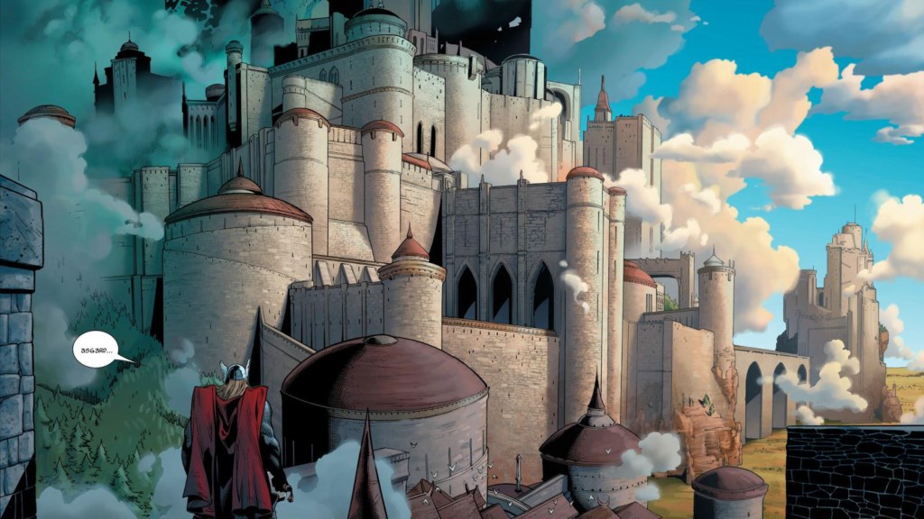 Thor looking over Asgard